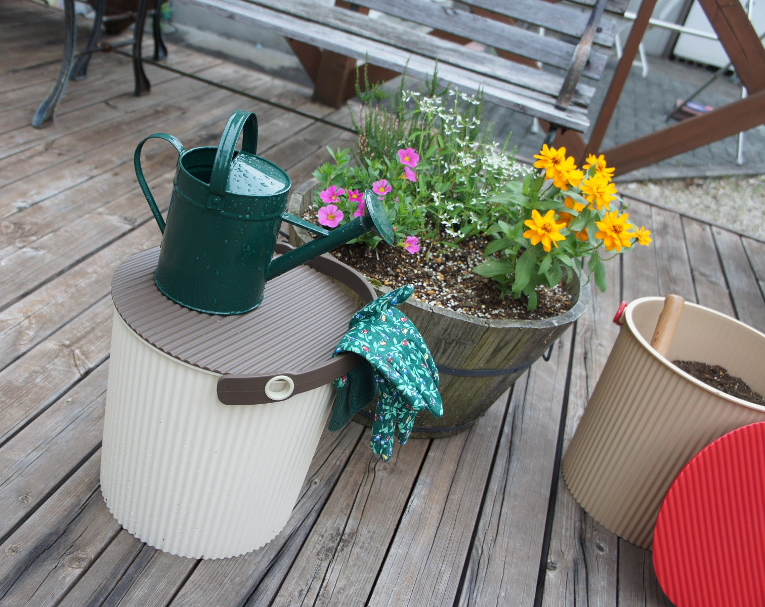 Omnioutil Japansk spand, grå - 10 L. - Bahne